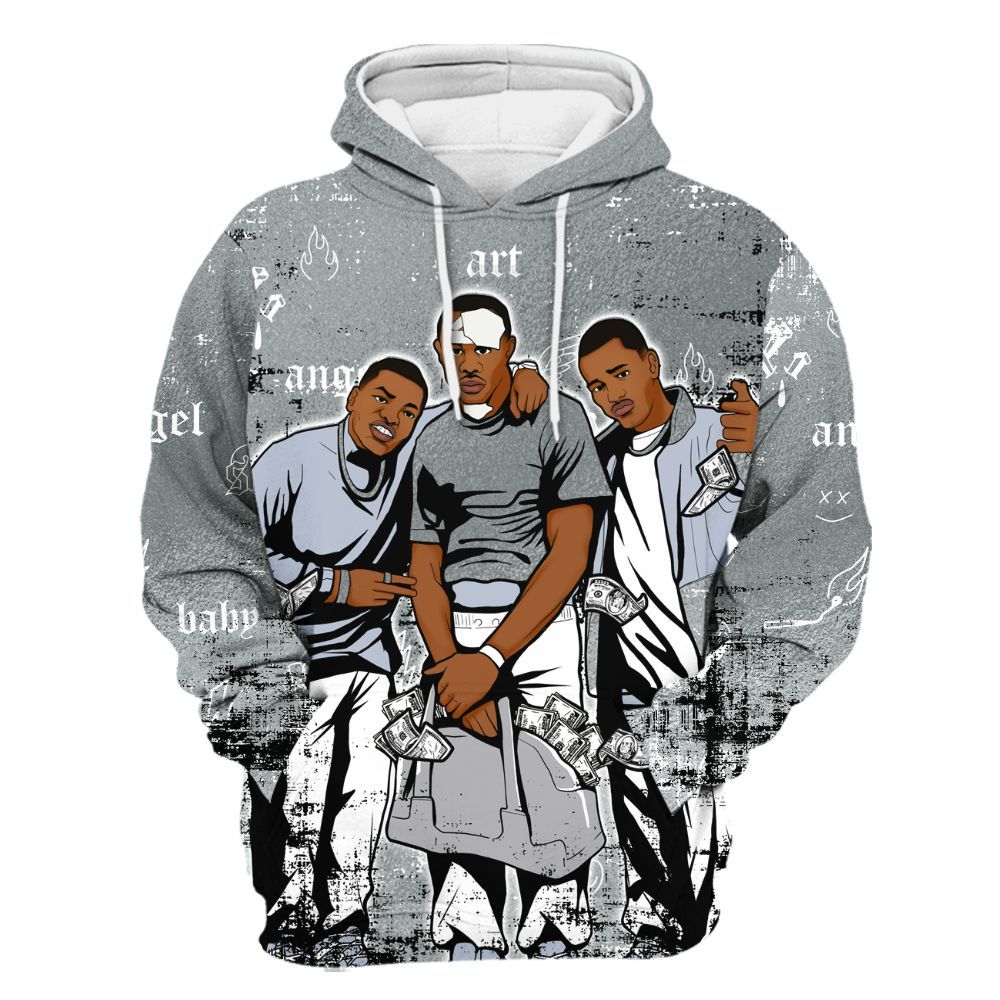 Hoodie To Match White Metallic 2026 5s - Paid In Full Money All Over Print