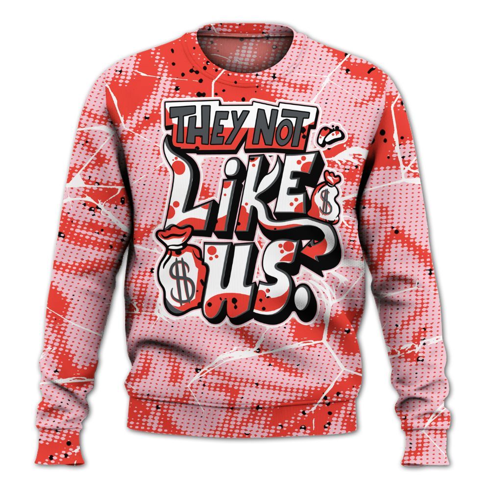 Sweatshirt To Match Retro Awake Arctic Pink - Dislike Us Crack All Over Print