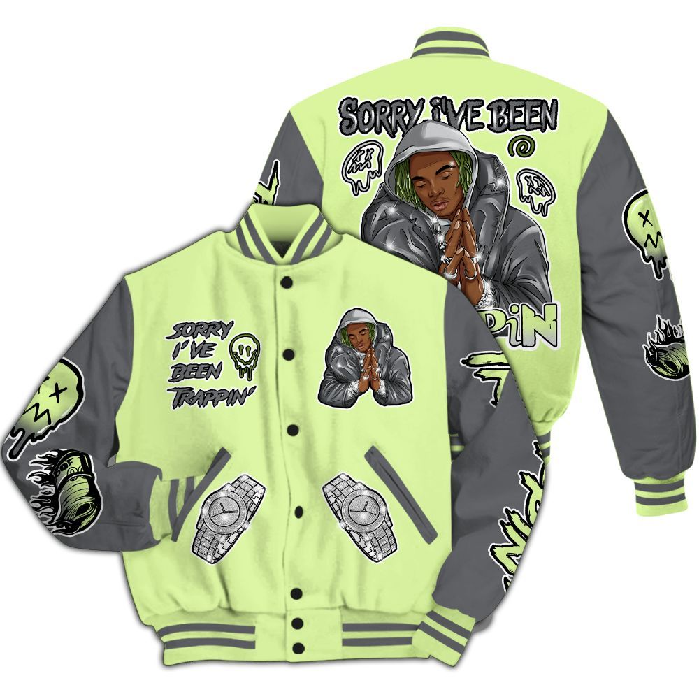 Varsity Jacket To Match Smoke Grey Volt TR 1s - Trappin' Unique All Over Print