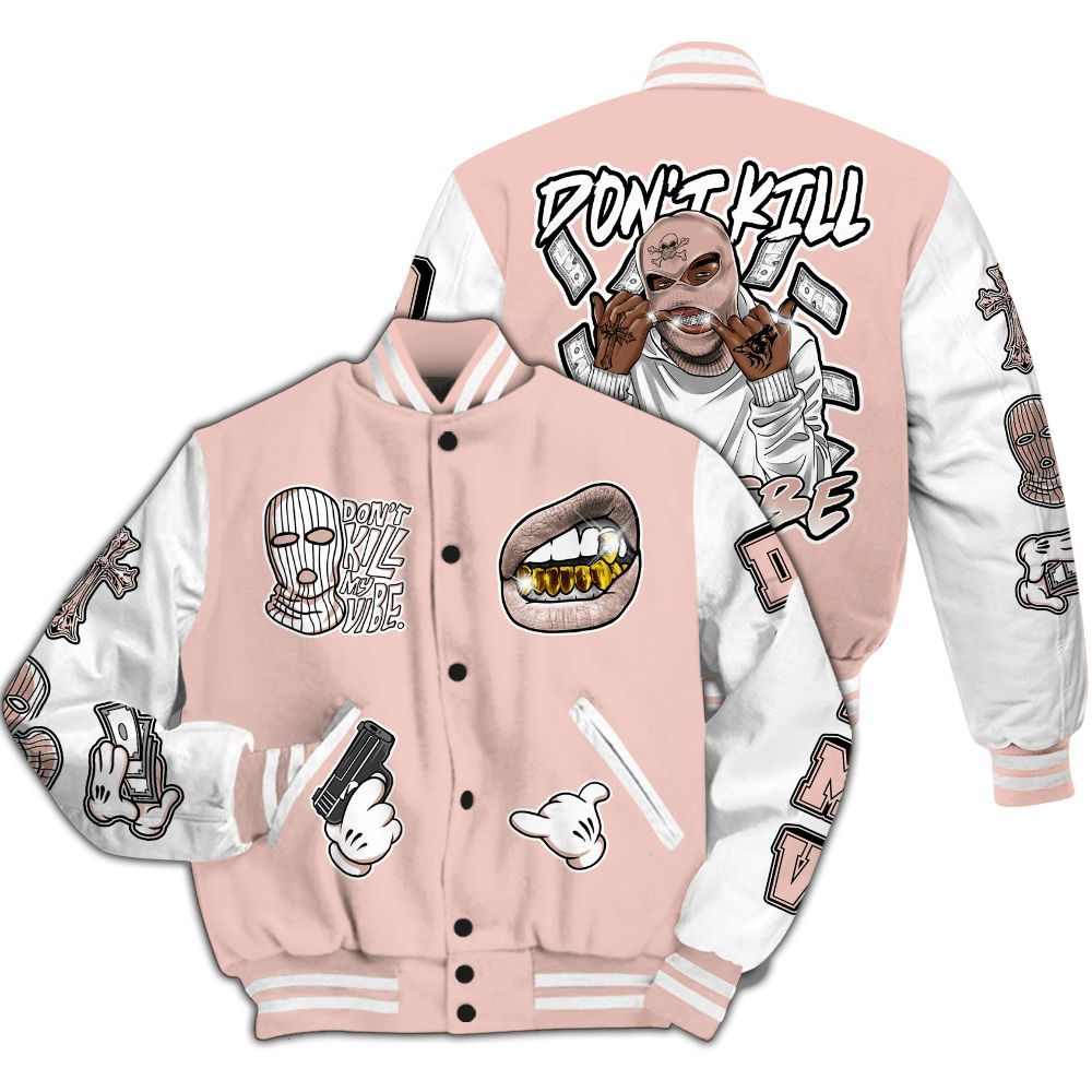Varsity Jacket To Match Low Legend Pink 11s - Vibe.Unique All Over Print