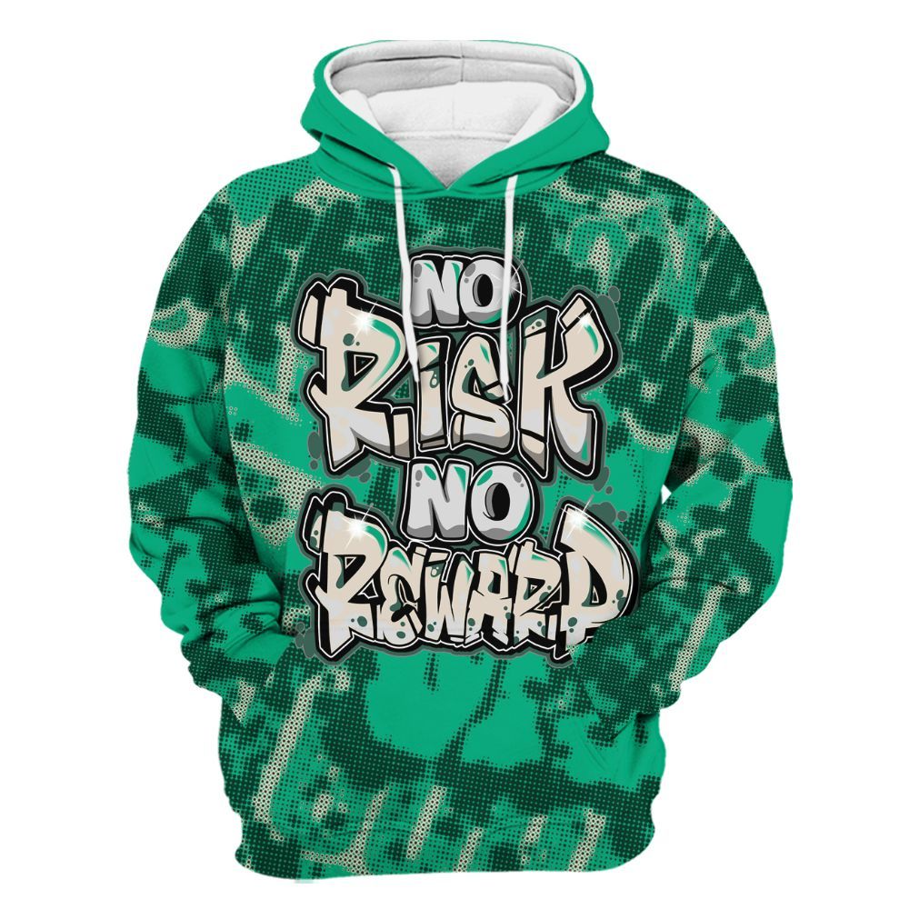 Hoodie To Match Oxidized Green 4s - No Risks No Reward Street All Over Print