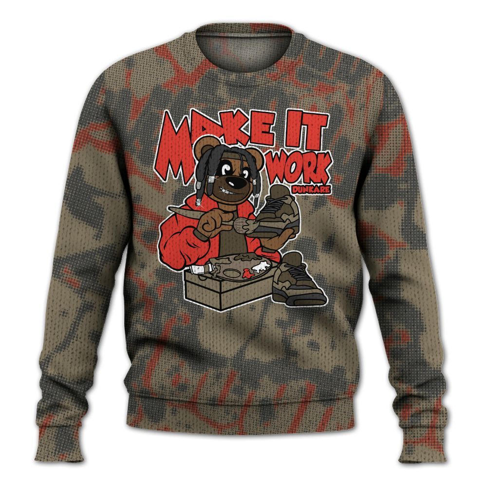 Knitted Sweater To Match Olive 9s - Pull It Off Bear Street