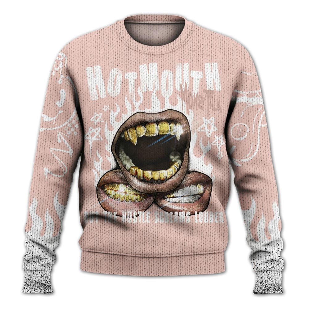 Knitted Sweater To Match Low Legend Pink 11s - Mouth Burning Street Style