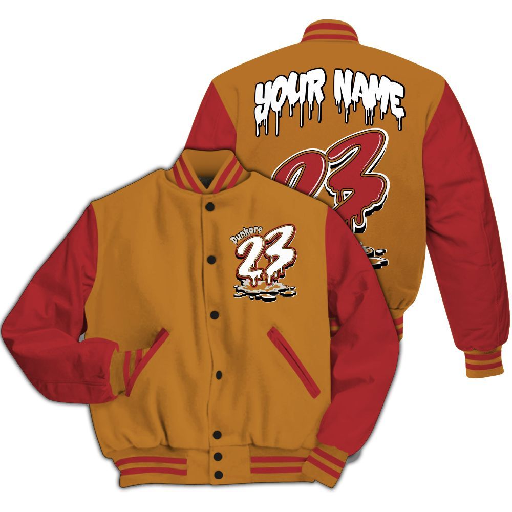 Varsity Jacket To Match Air Max Plus Sunset Swarovski - Custom Name 23 Drip All Over Print