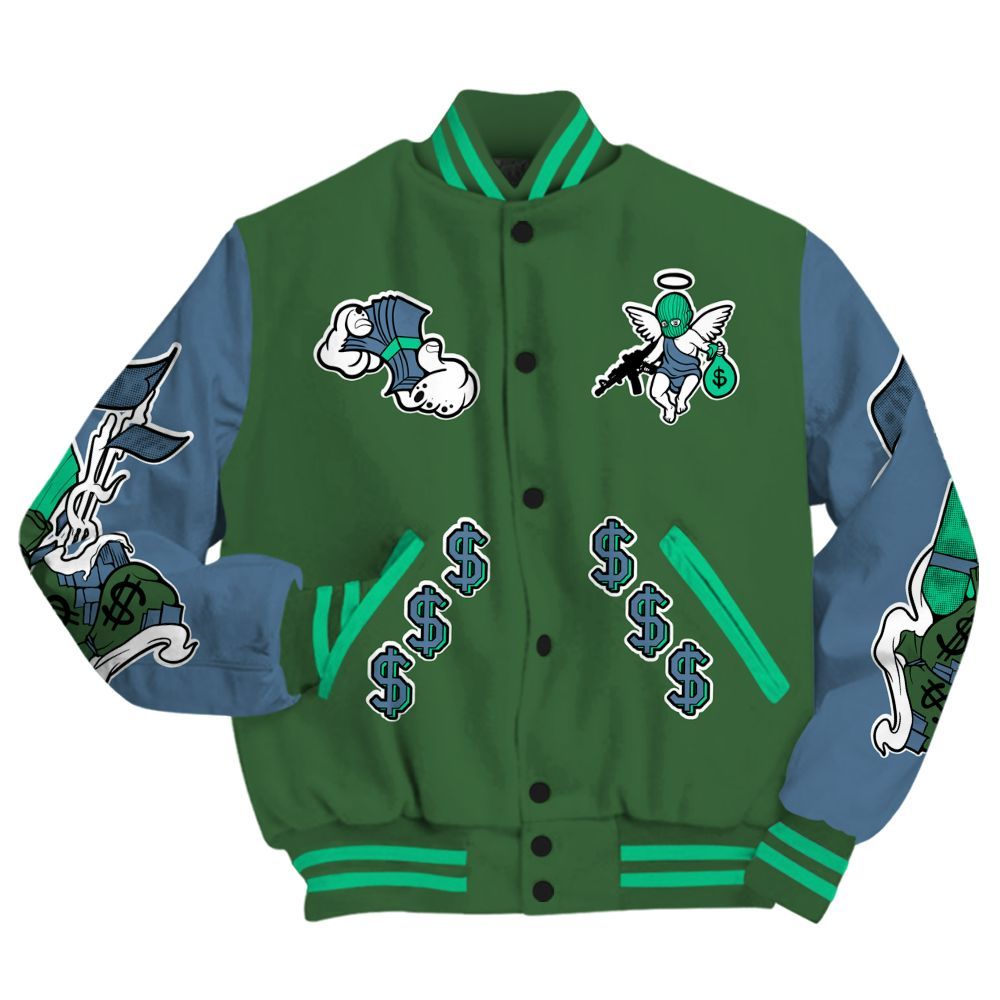 Varsity Jacket To Match Foamposite Pro Pine Green 2025 - Ones Move In Silence Graphic All Over Print