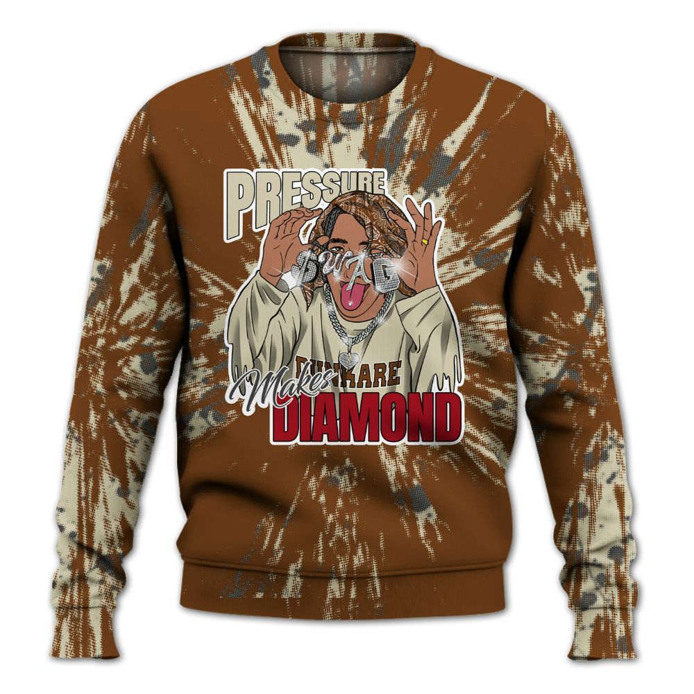 Sweatshirt To Match Archaeo Brown 5s - Pressures Makes Sweatshirt To Match Lux All Over Print