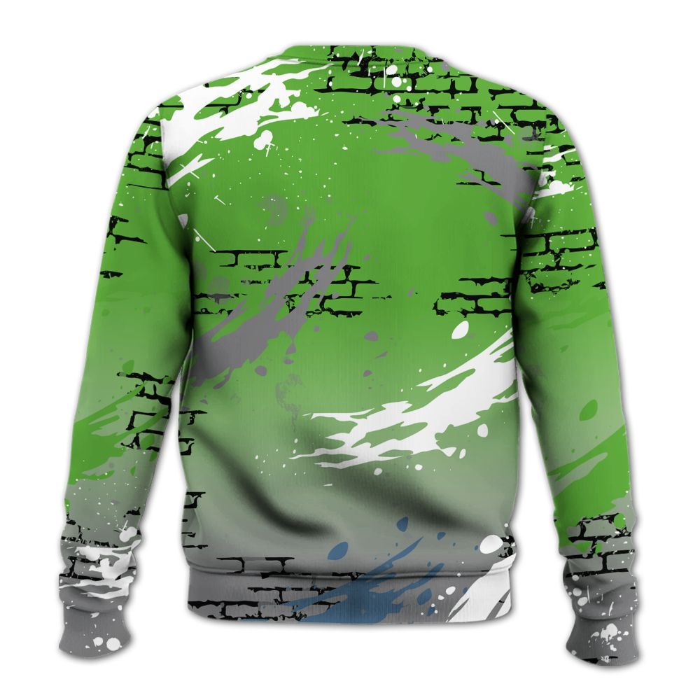 Sweatshirt To Match Retro Green Bean 5s - Values Of Loyalty Drip All Over Print