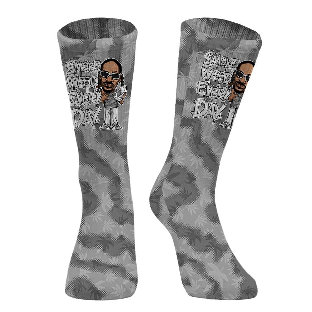 Sock To Match Black Wolf Grey 12s - Smoking Every Day Graphic Weeding Art