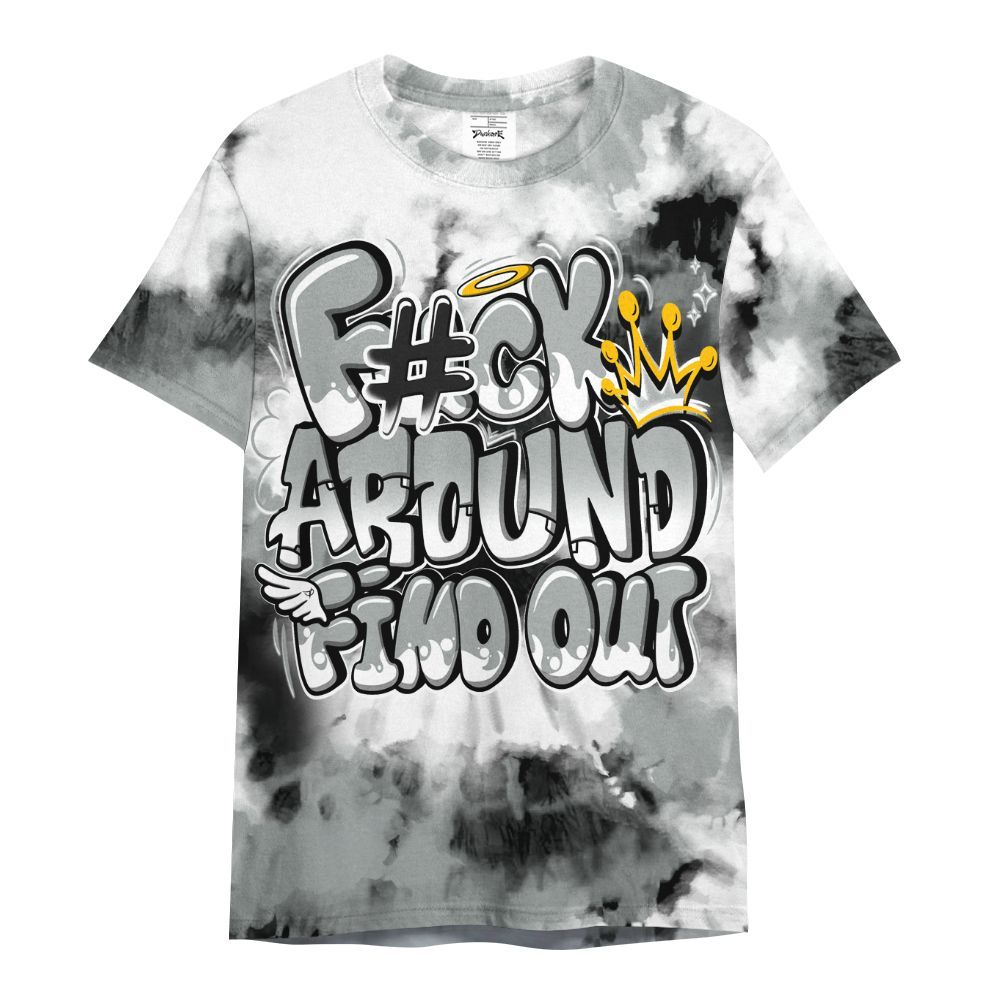 Shirt To Match Dunk Low White Light Smoke Grey - Tie Dye FK Around Find Out All Over Print