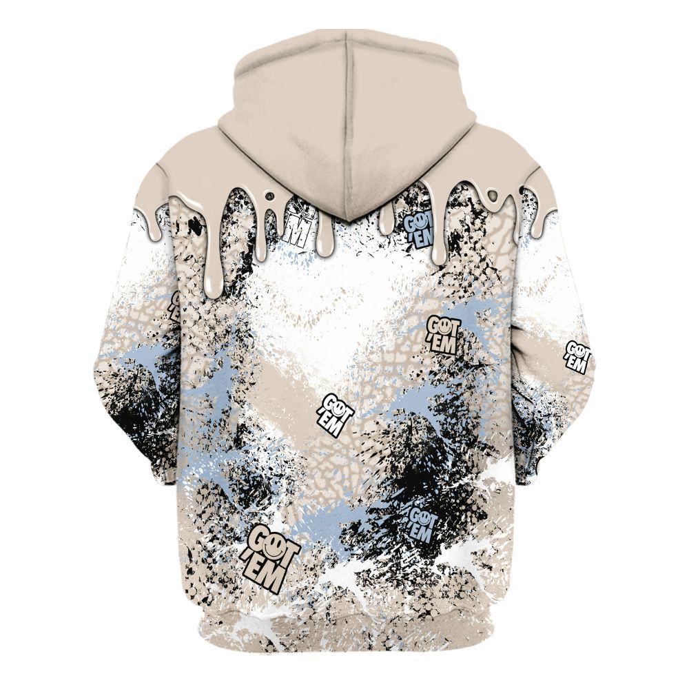 Hoodie To Match Desert Sand 3s - Dripping 23 Drip All Over Print