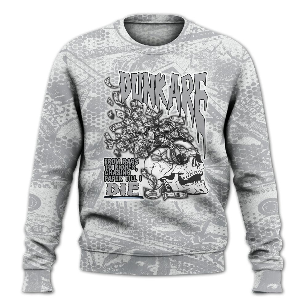 Sweatshirt To Match Low OG Wolf Grey 1s - From Rags To Riches All Over Print