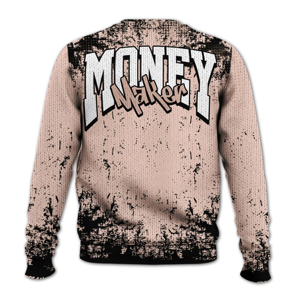 Sweater To Match Washed Coral 2s Shirt, Move In Silence Money Street Retro Graphic