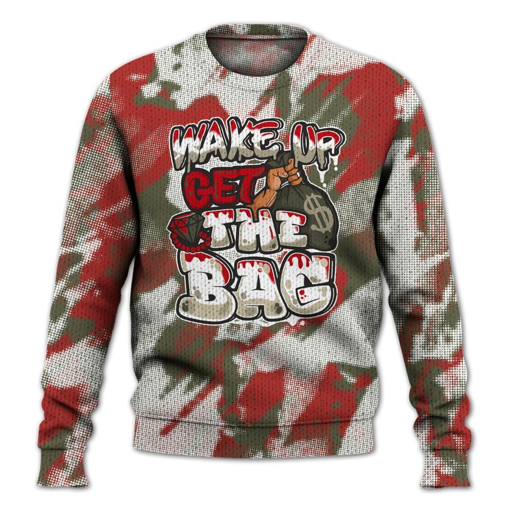 Knitted Sweater To Match Low OG Medium Olive 1s - Get More Bags Abstract