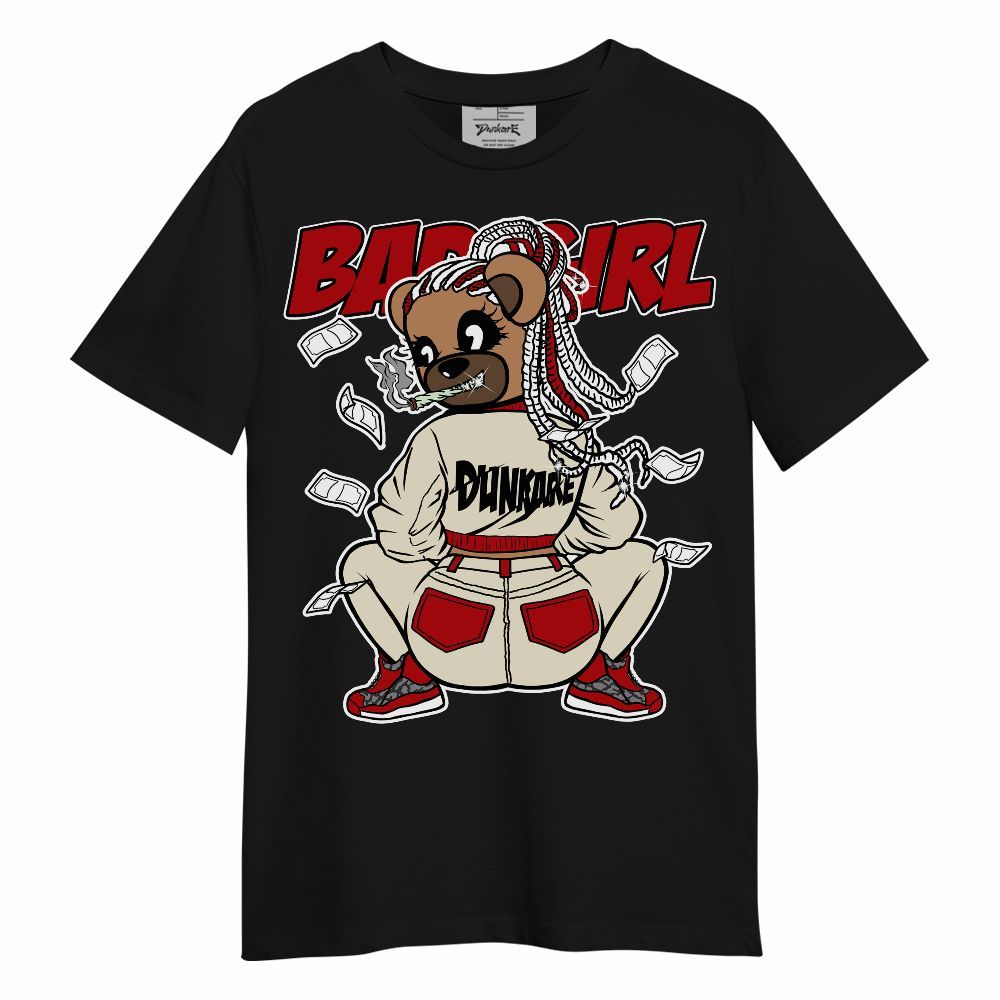 Shirt To Match Cement Grey 3s - Rebellious Girl Bear Unisex Shirt