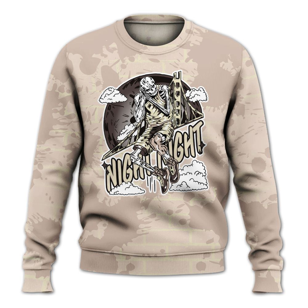 Sweatshirt To Match A Ma Maniere X Fossil Stone 4s - Seeya Skeleton Brick All Over Print