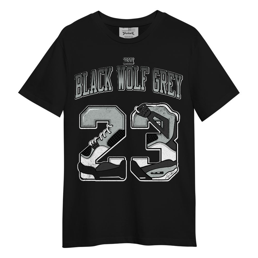 Shirt To Match Black Wolf Grey 12s - Number 23 Dirty 4s Unisex Shirt