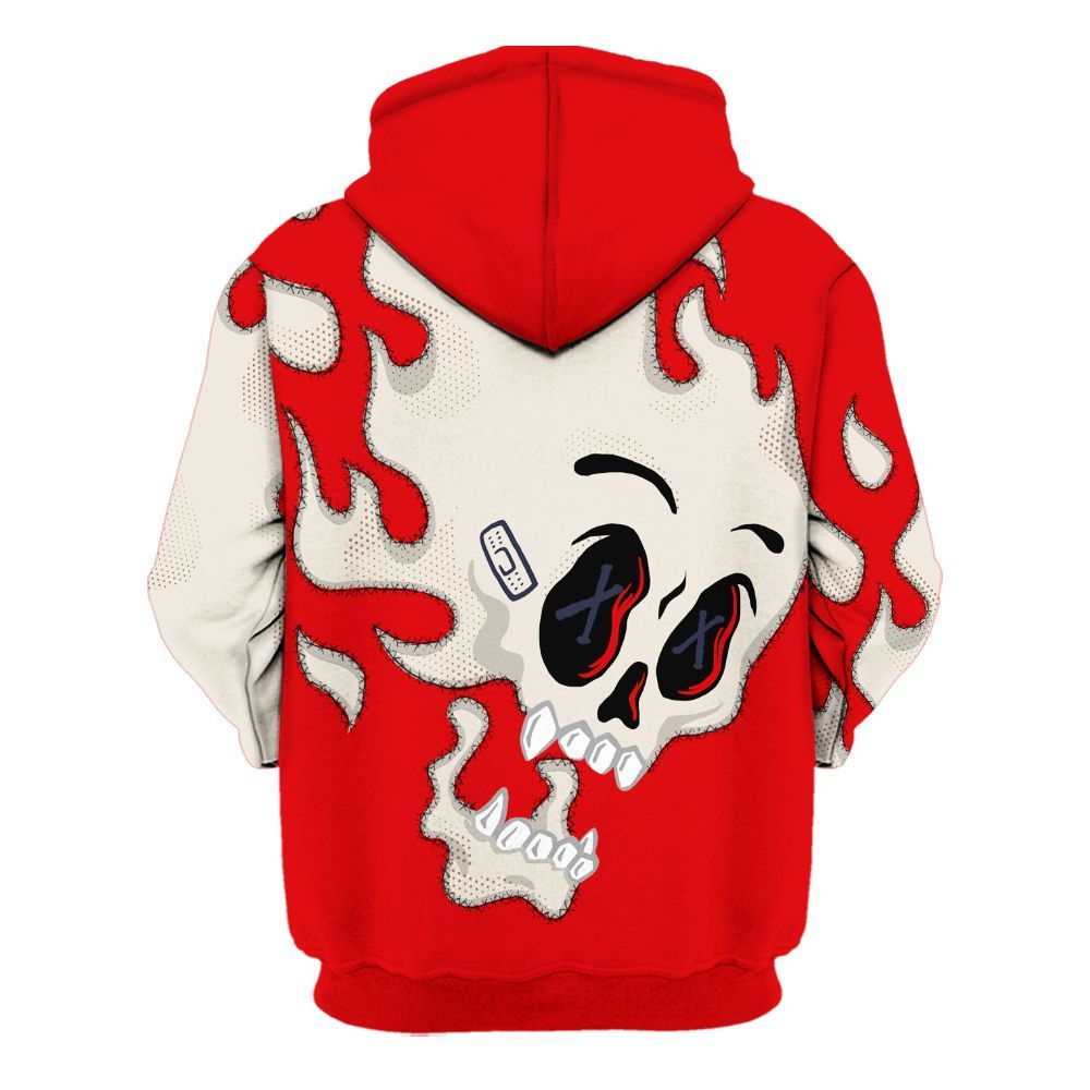 Hoodie To Match Low OG Howard University 1s - All Hustle No Lucky Skull All Over Print