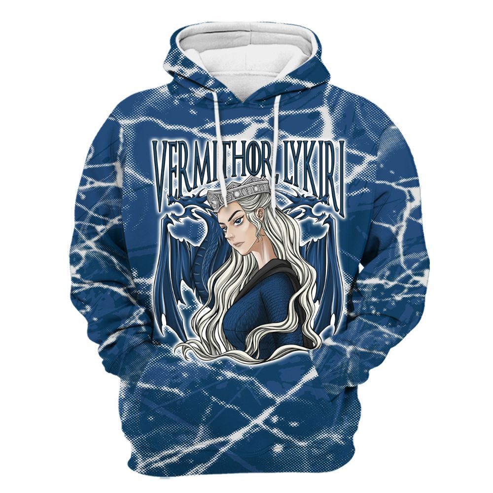 Hoodie To Match High OG Midnight Navy 1s - Dragon's Mom! Profound All Over Print