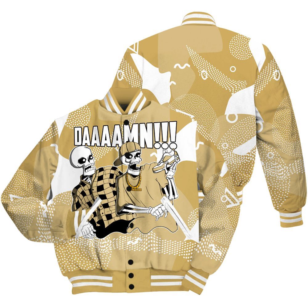 Varsity Jacket To Match Craft Paris 6s - Graphic Meme Damnn All Over Print