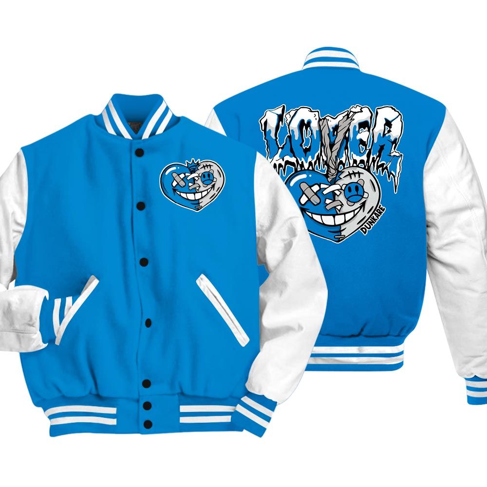 Varsity Jacket To Match Industrial Blue 4s - Love Loser Varsity Jacket Unisex 0905 PAT