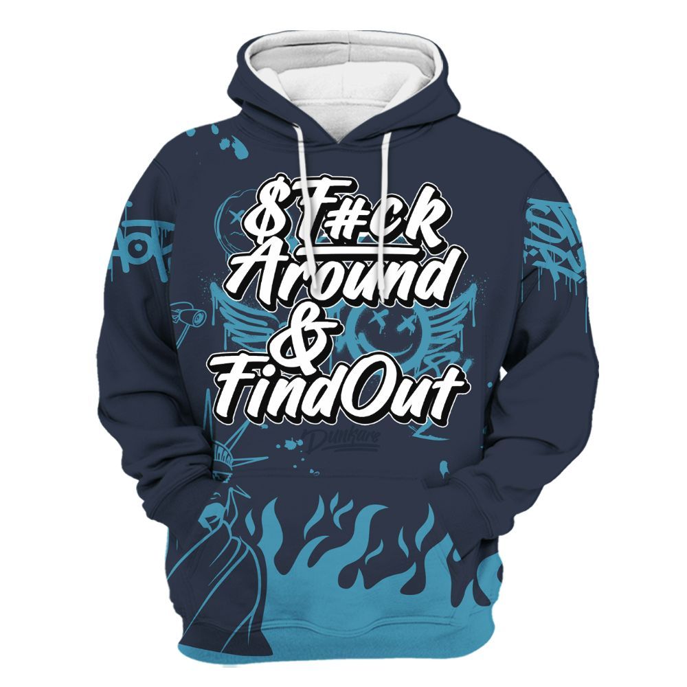 Hoodie To Match Retro Obsidian 13s - Graphic Fck Around Find Out All Over Print