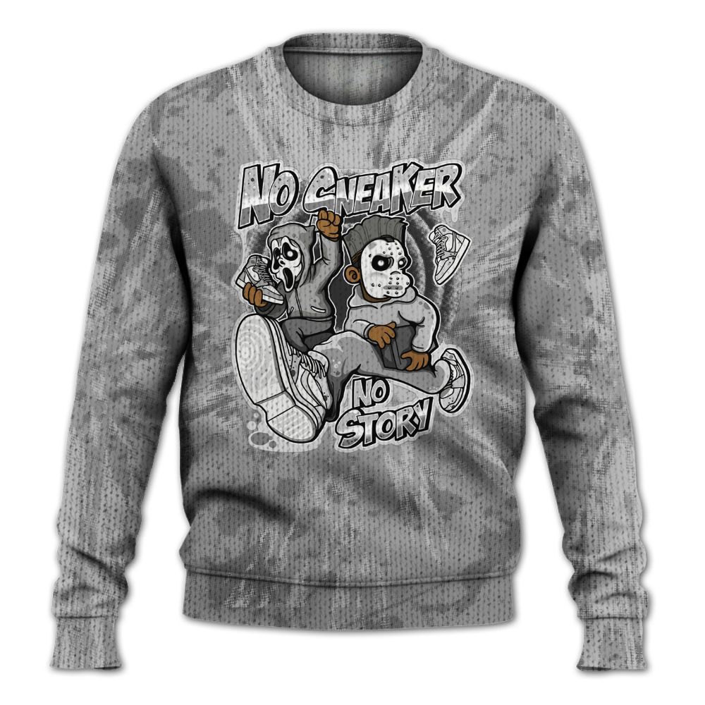 Knitted Sweater To Match Black Wolf Grey 12s - Sneakers Make Story Graphic Luxury