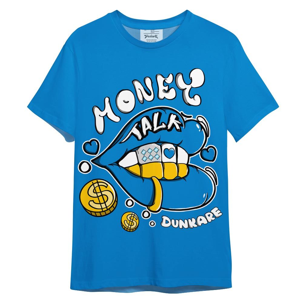 Shirt To Match Industrial Blue 4s - Lips Money Talk Shirt Outfit Military Blue 4s 0705 LGH