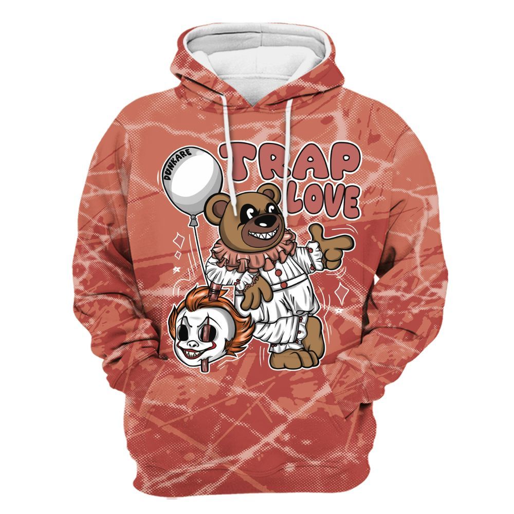 Hoodie To Match Dune Red 13s - Trap Loves Bear Profound All Over Print