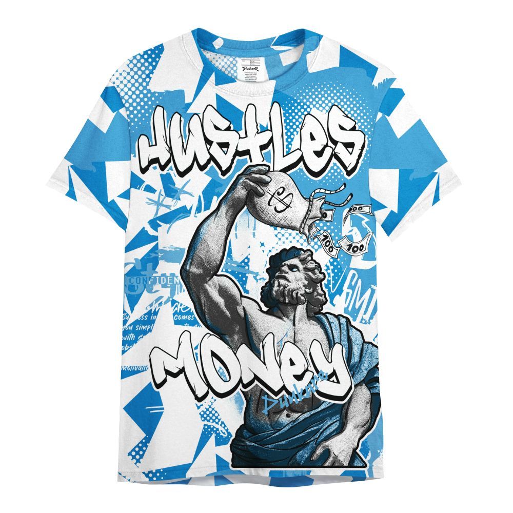Shirt To Match Industrial Blue 4s - Huslte Money Retro Military Blue 4s Outfit All Over Print