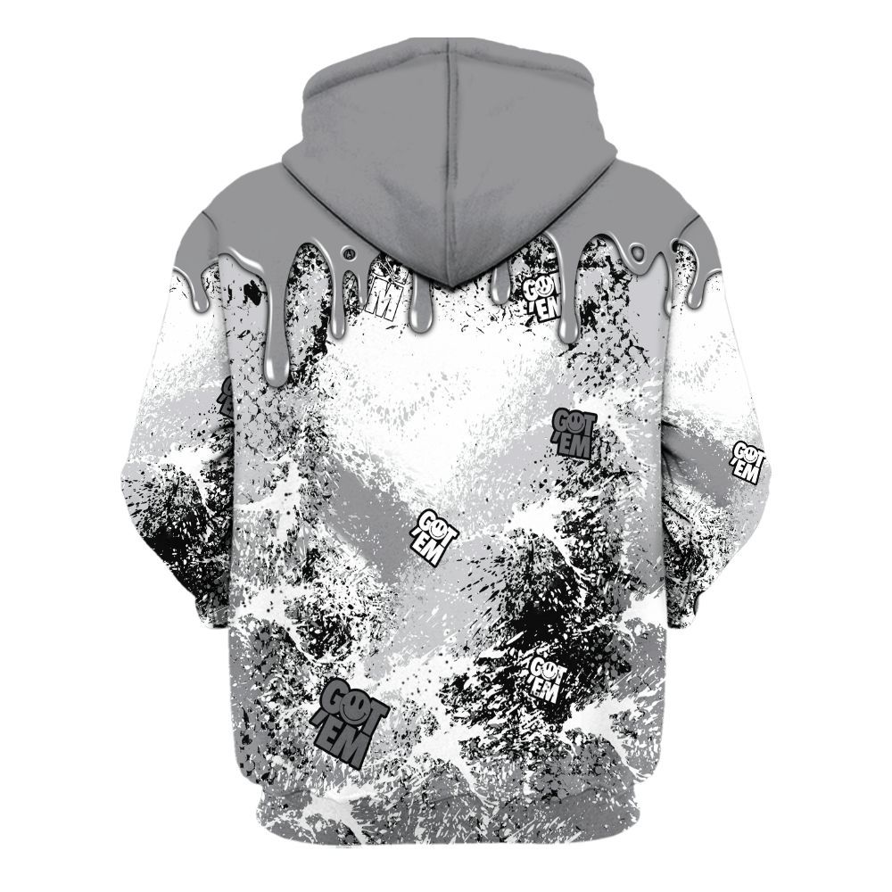 Hoodie To Match Retro Wolf Grey 5s - Dripping 23 Drip All Over Print