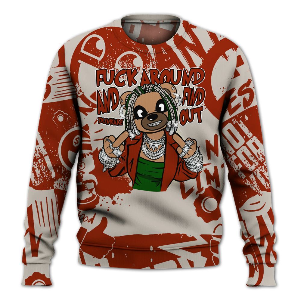 Sweatshirt To Match El Grito 5s - F#ck Around Bear Bear Monogram Graffiti All Over Print