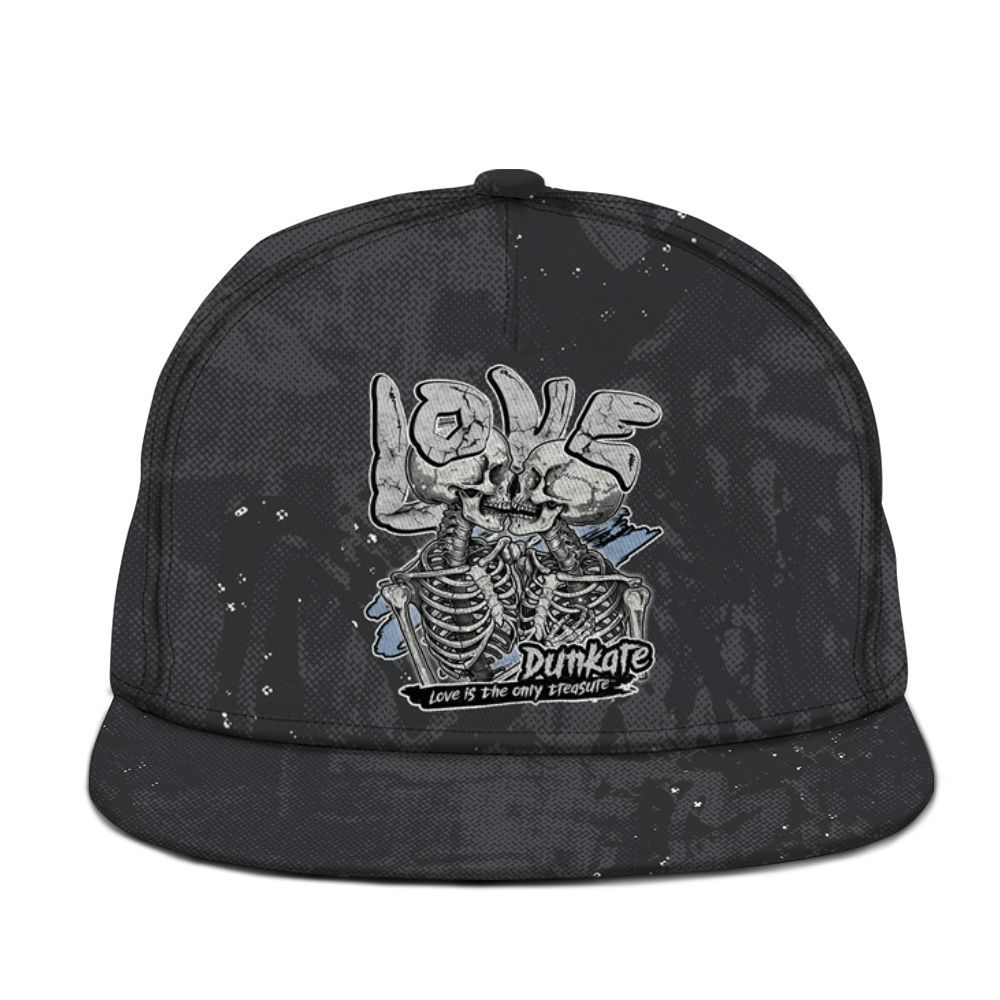 Snapback To Match Reverse Black White 6s - Skull Love Graphic