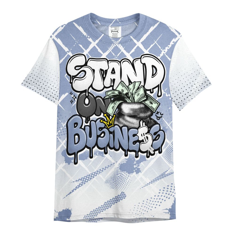Shirt To Match Blue Grey 13s - Halftone Stand Business Dripping All Over Print