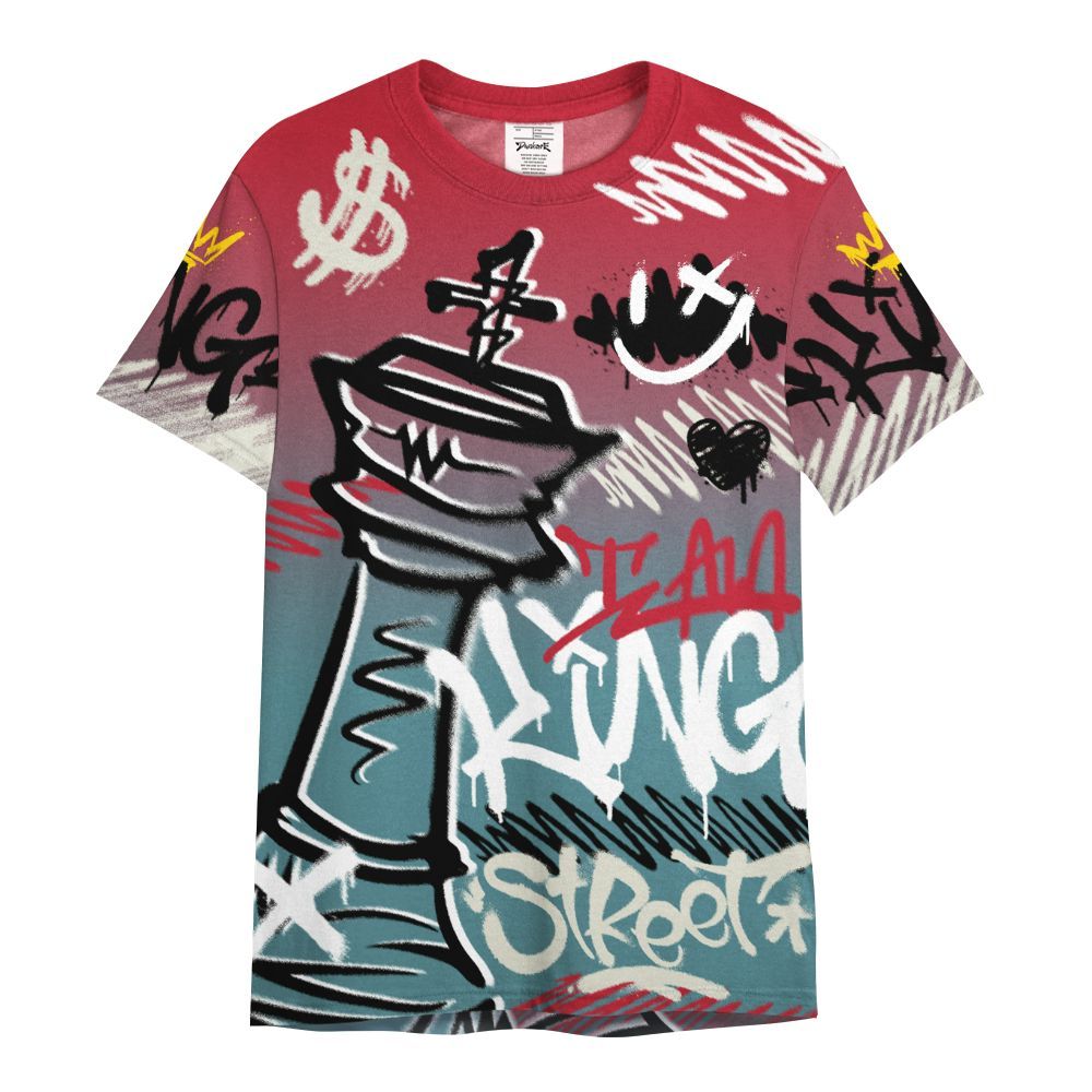 Shirt To Match Dunk Low Denim Turquoise Royal - Street King Chess Streetwear All Over Print
