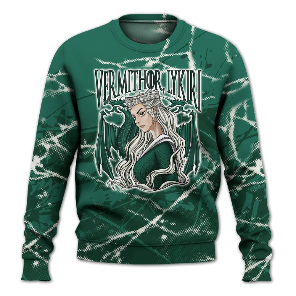 Sweatshirt To Match Oxidized Green 4s - Dragon's Mom! Profound All Over Print