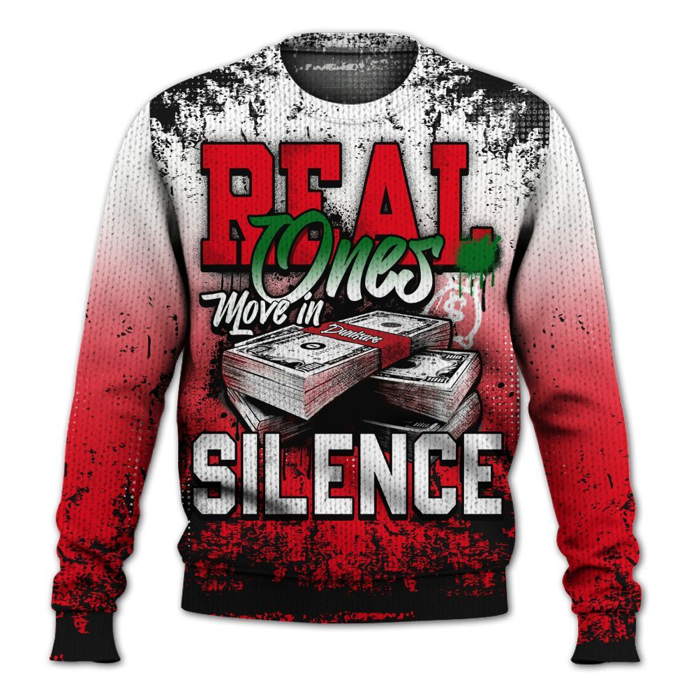 Sweater To Match Chicago 13s - Move In Silence Money Street Retro Graphic