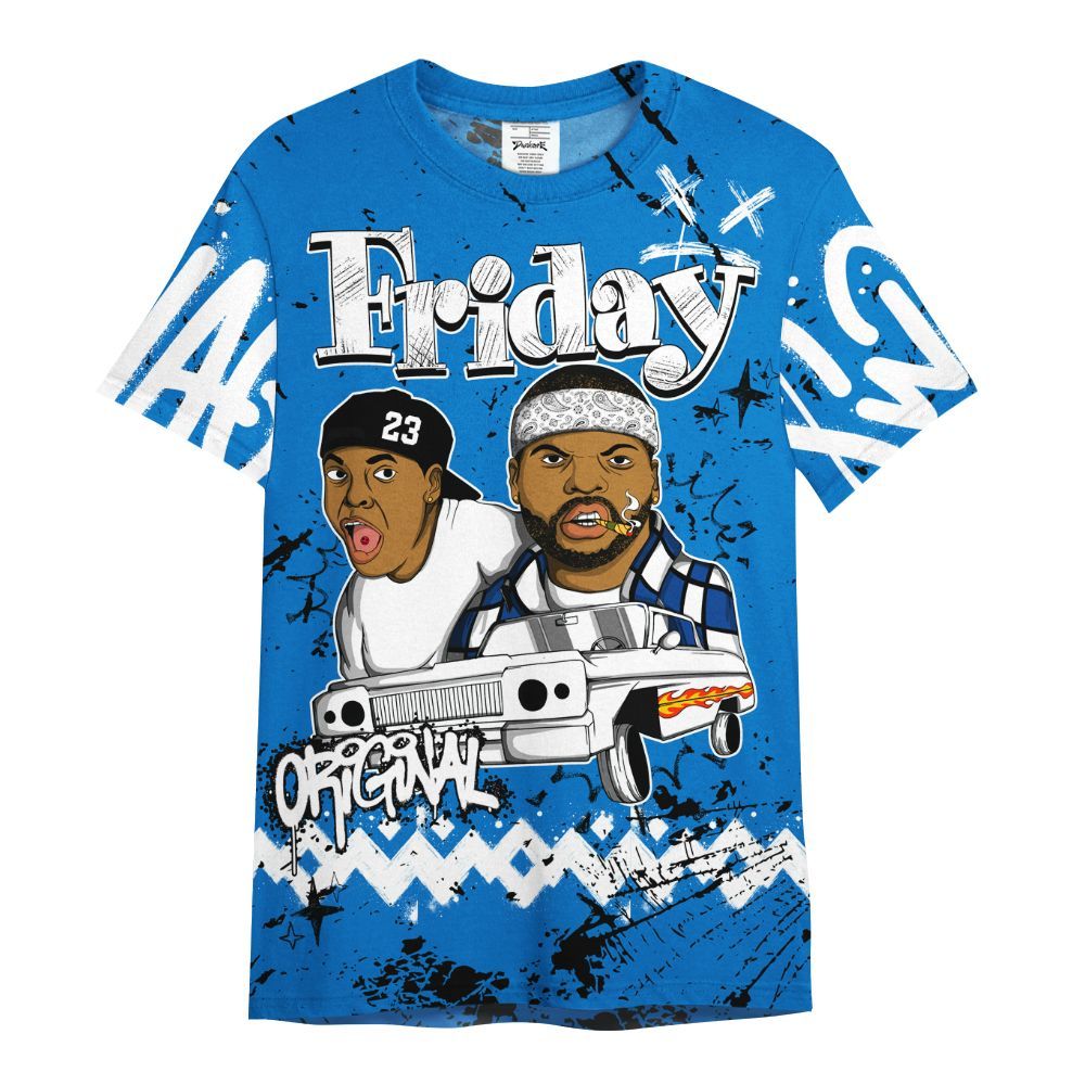 Shirt To Match Blueberry 12s - Friday Sneaker Crayon All Over Print