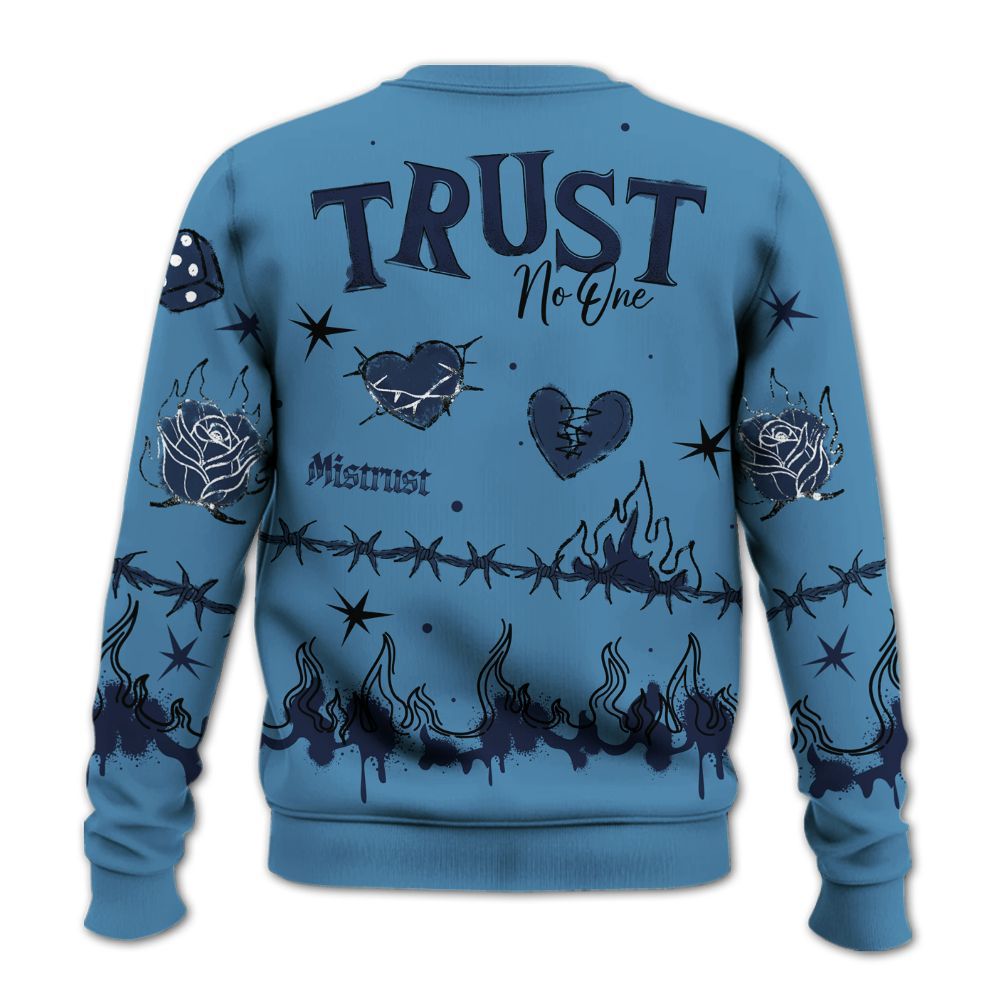 Sweatshirt To Match Air Force 1 Stash - Trust No One Snake-Bite Doodle Crayon All Over Print