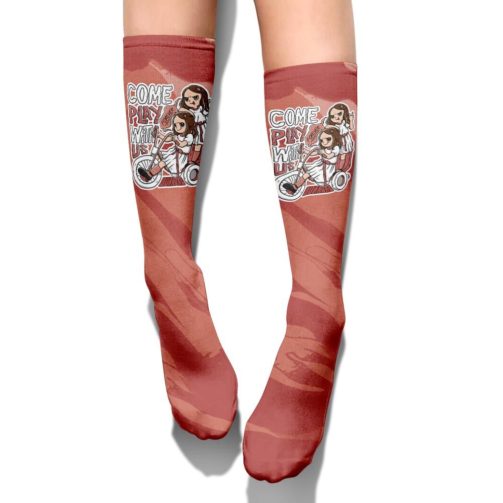 Sock To Match Dune Red 13s - Come Hangout Halloween