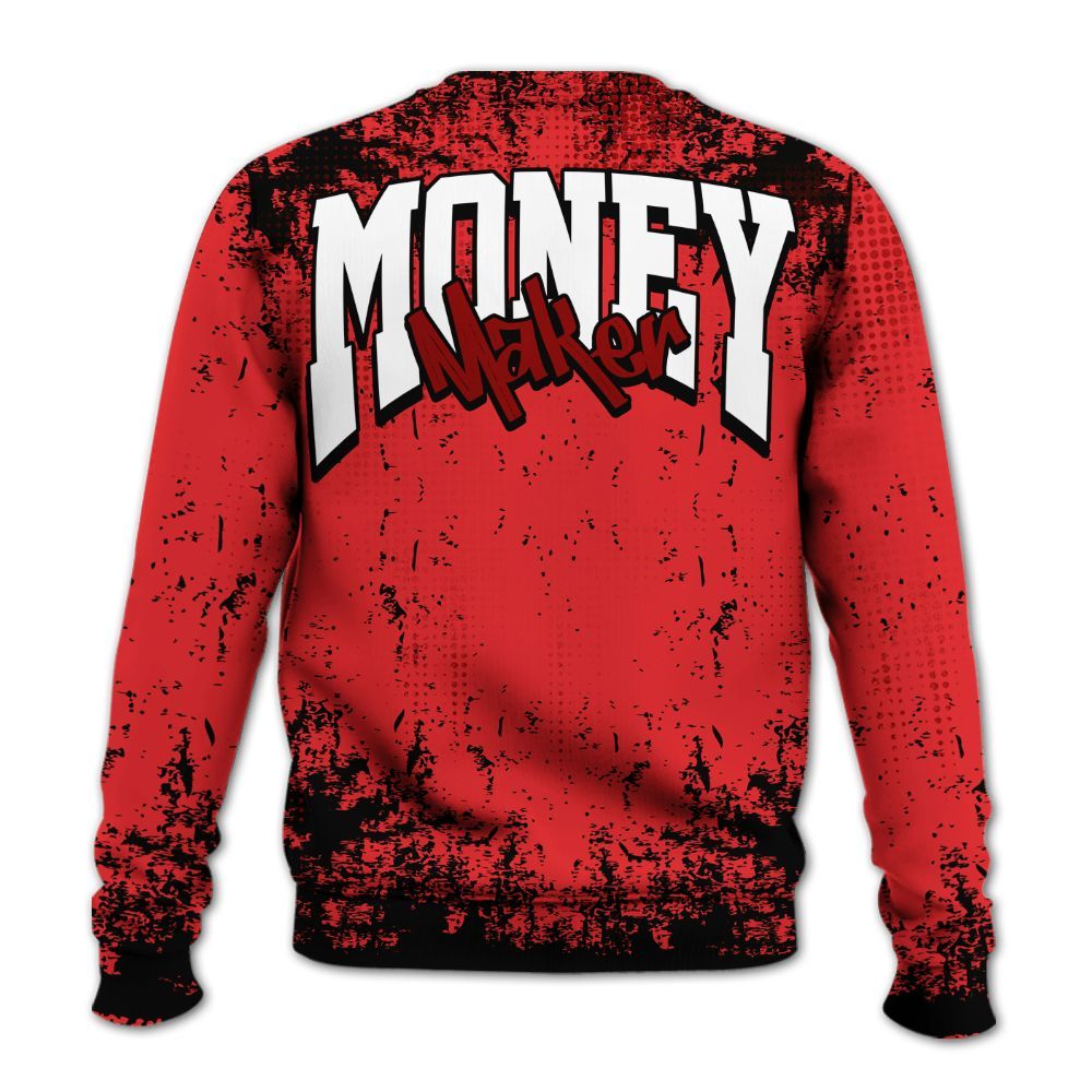 Sweatshirt To Match Chile Red 9s - Move In Silence Money Street Retro All Over Print