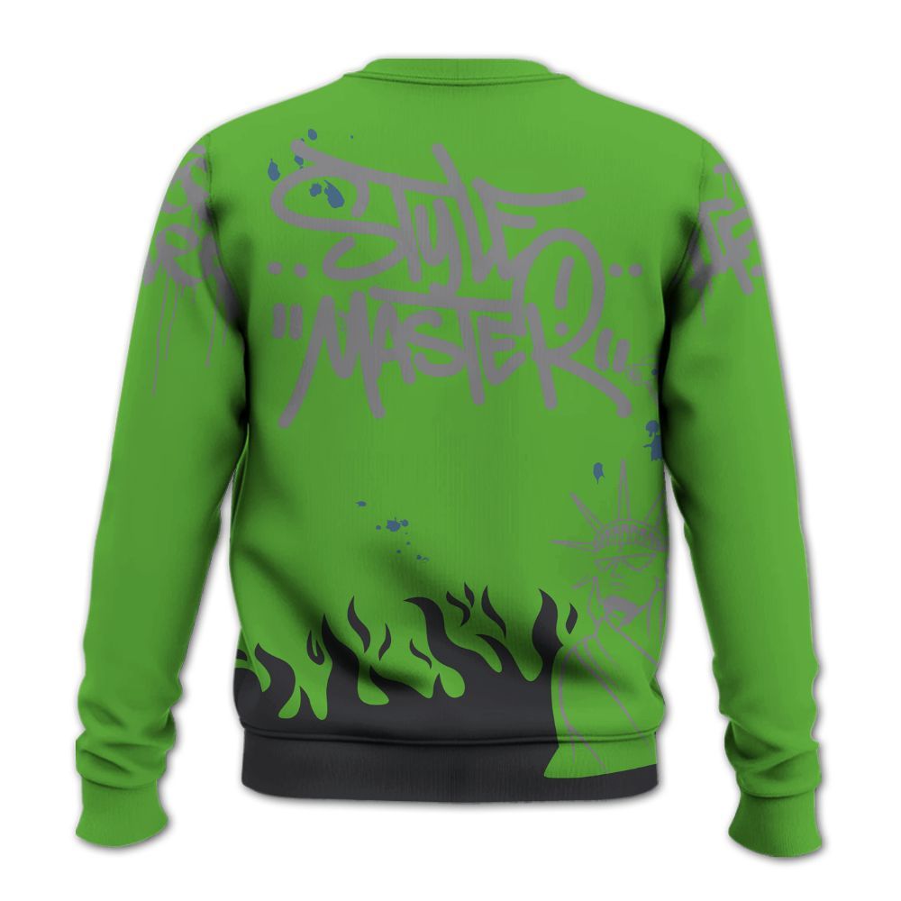 Sweatshirt To Match Retro Green Bean 5s - Graphic Fck Around Find Out All Over Print