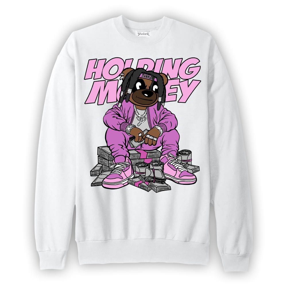 Sweatshirt To match Hyper Violet 4s Sweatshirt - Possessing Moneys Bear Graphic