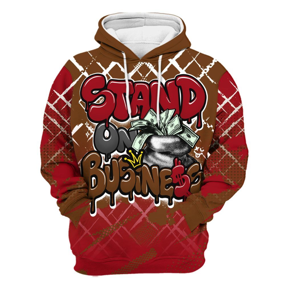 Hoodie To Match Archaeo Brown 5s - Halftone Stand Business Dripping All Over Print