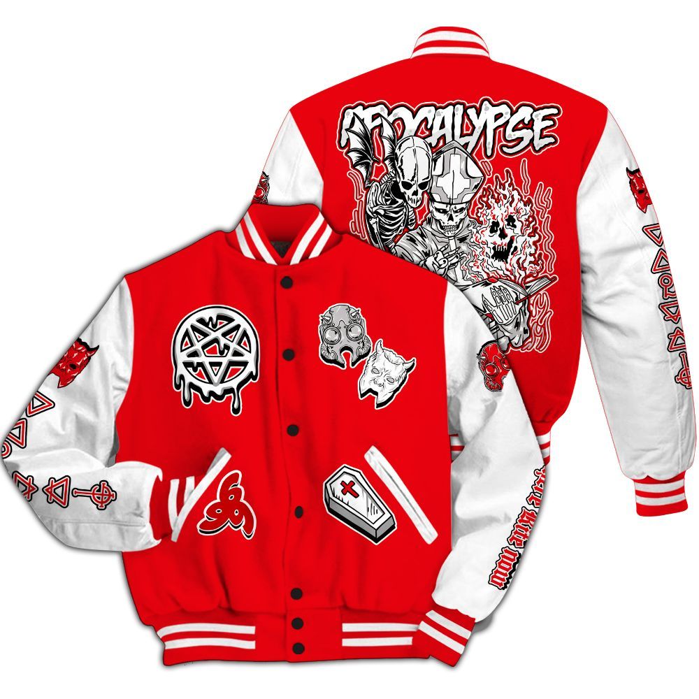 Varsity Jacket To Match Air Max 1 Low Poly - Apocalypse Skeleton All Over Print