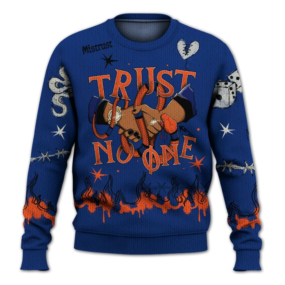 Knitted Sweater To Match Suede GS League - Trust No One Snake-Bite Doodle Crayon