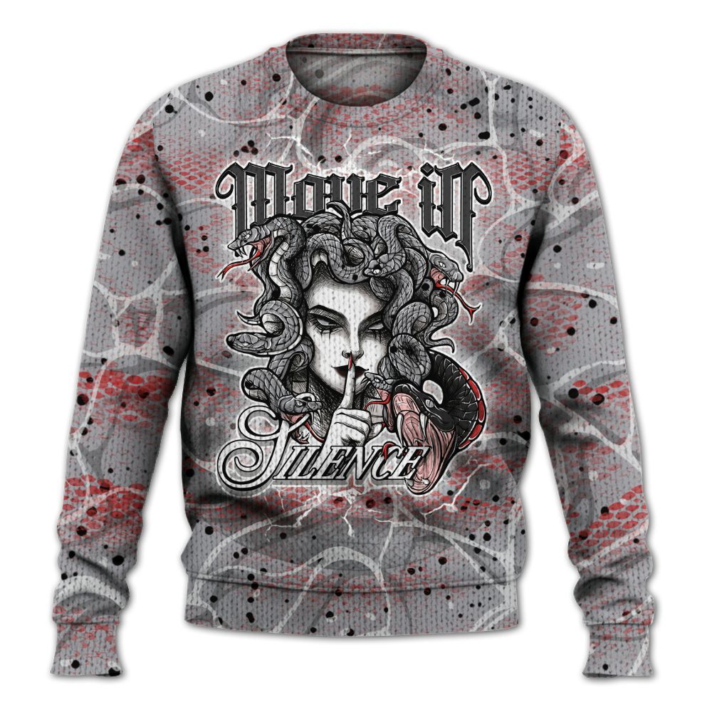 Sweater To Match White Cement 4s - Girl Move In Silence Graphic