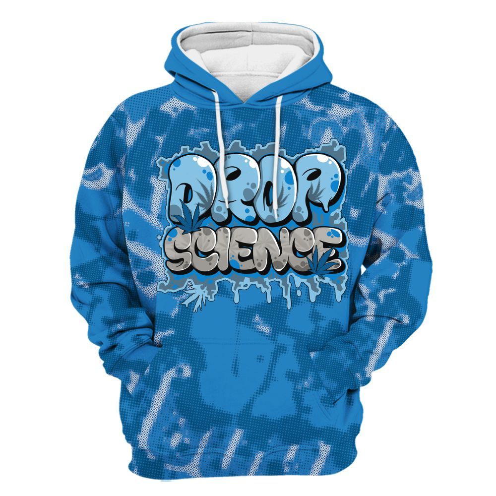 Hoodie To Match Industrial Blue 4s - Drop Science Street All Over Print