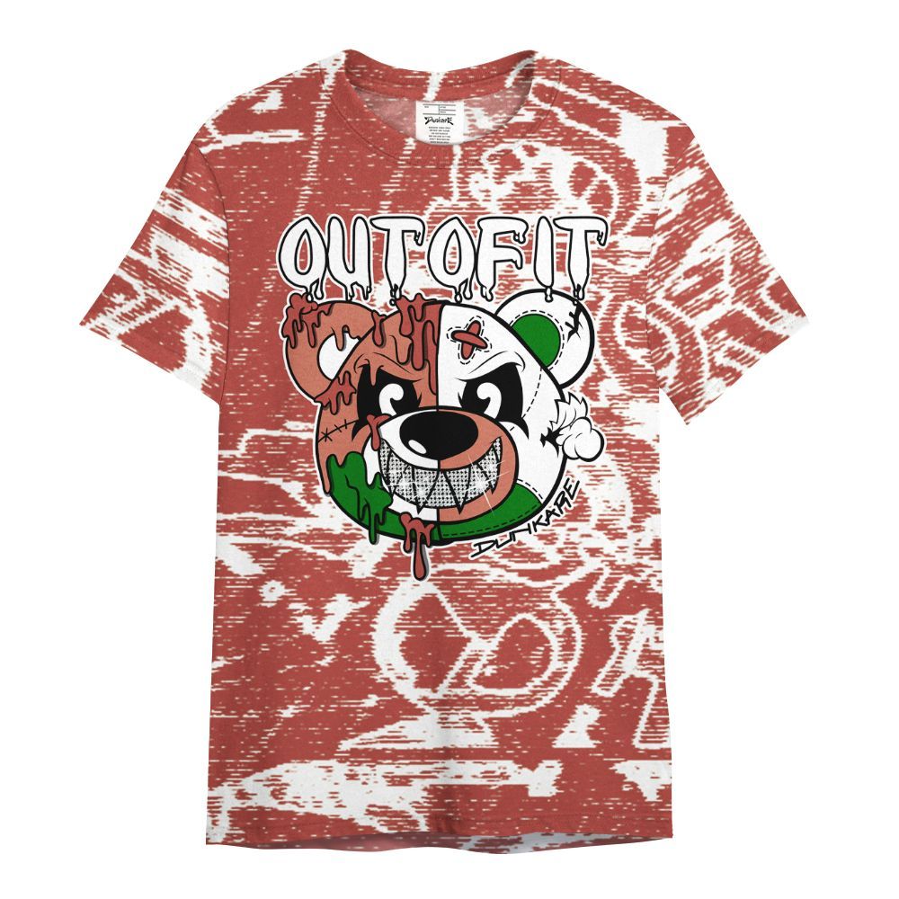 Shirt To Match Dune Red 13s - Out Of It Bear Avant-Garde All Over Print