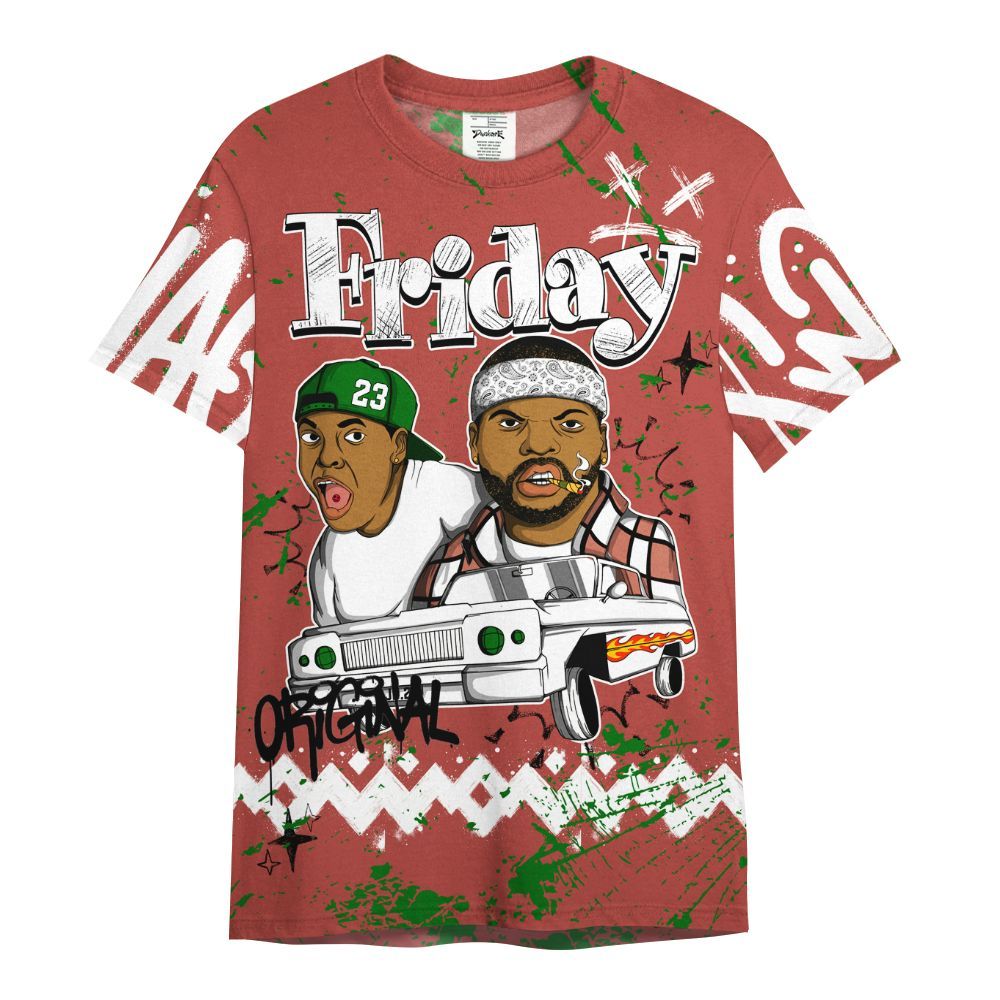 Shirt To Match Dune Red 13s - Friday Sneaker Crayon All Over Print