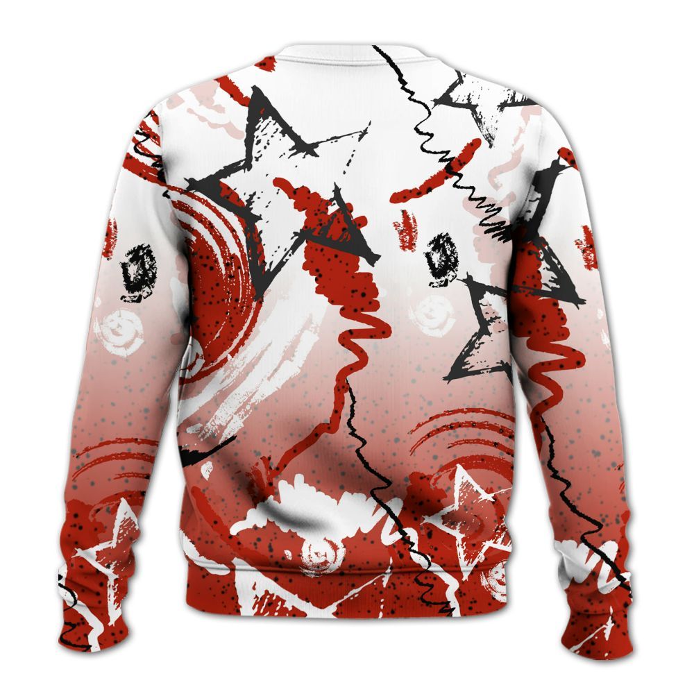 Sweatshirt To Match Red Cement 4s - Grind Shine Later Drip All Over Print